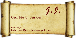 Gellért János névjegykártya